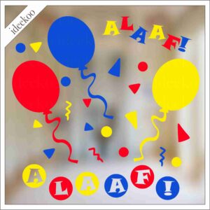 Carnaval sticker alaaf ballon confetti