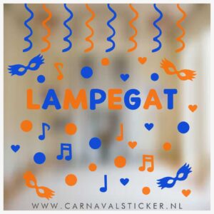 Carnavalsticker Lampegat versierset - Afbeelding 2