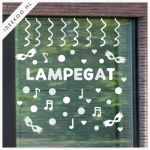 Carnavalsticker Lampegat versierset - Afbeelding 3