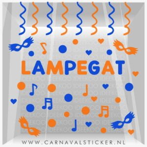 Carnavalsticker Lampegat versierset