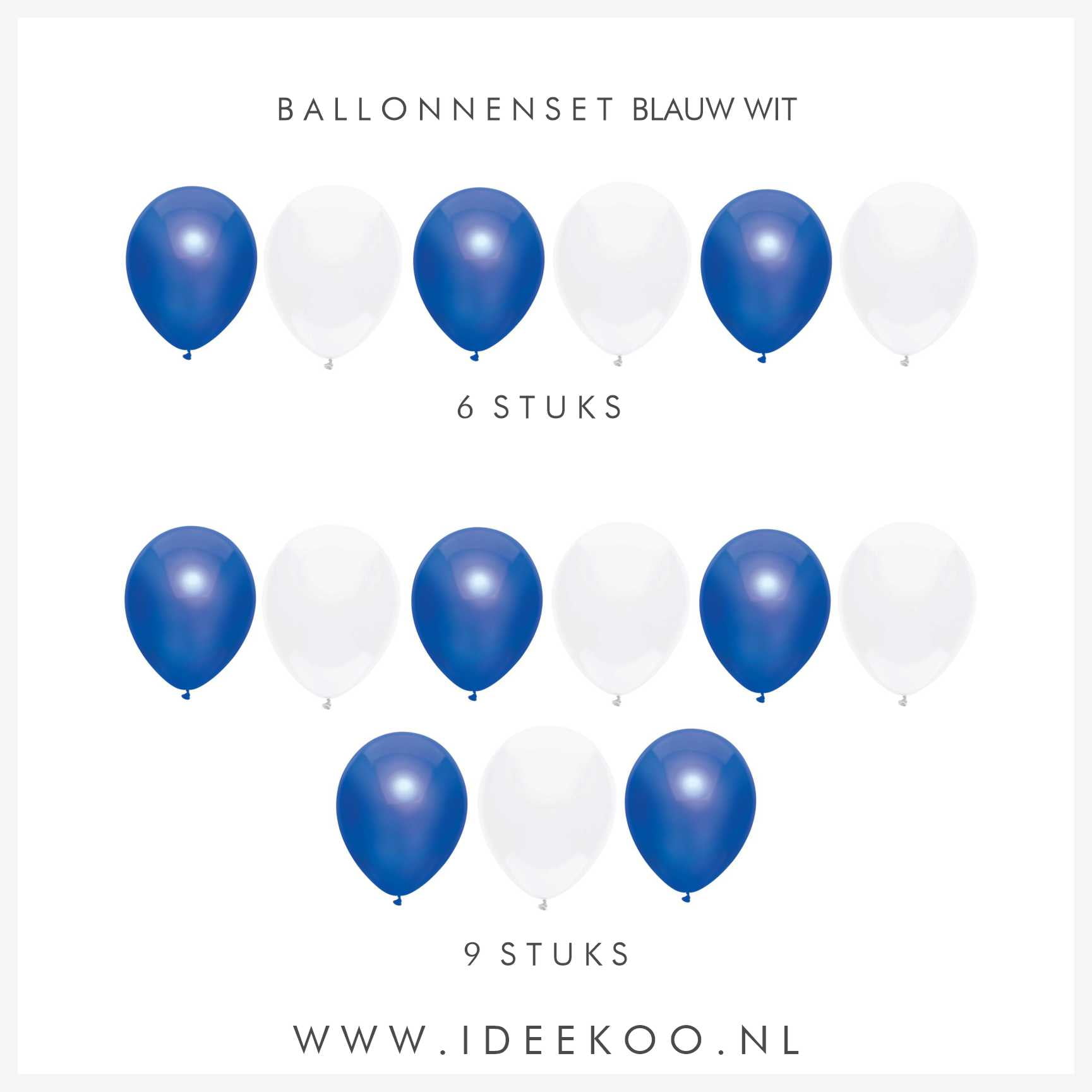 Ballonnen blauw/wit