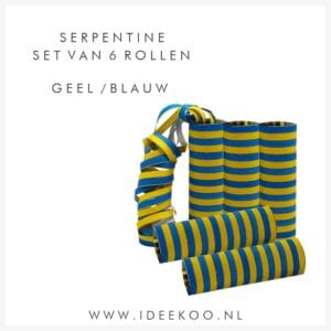 Serpentine blauw geel set 6 stuks
