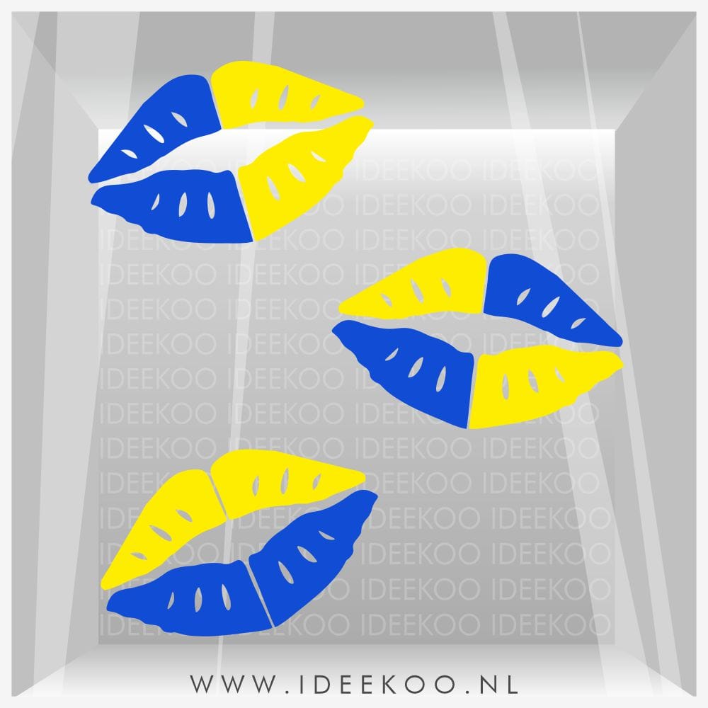 't Slotgat kus raamsticker set van 3