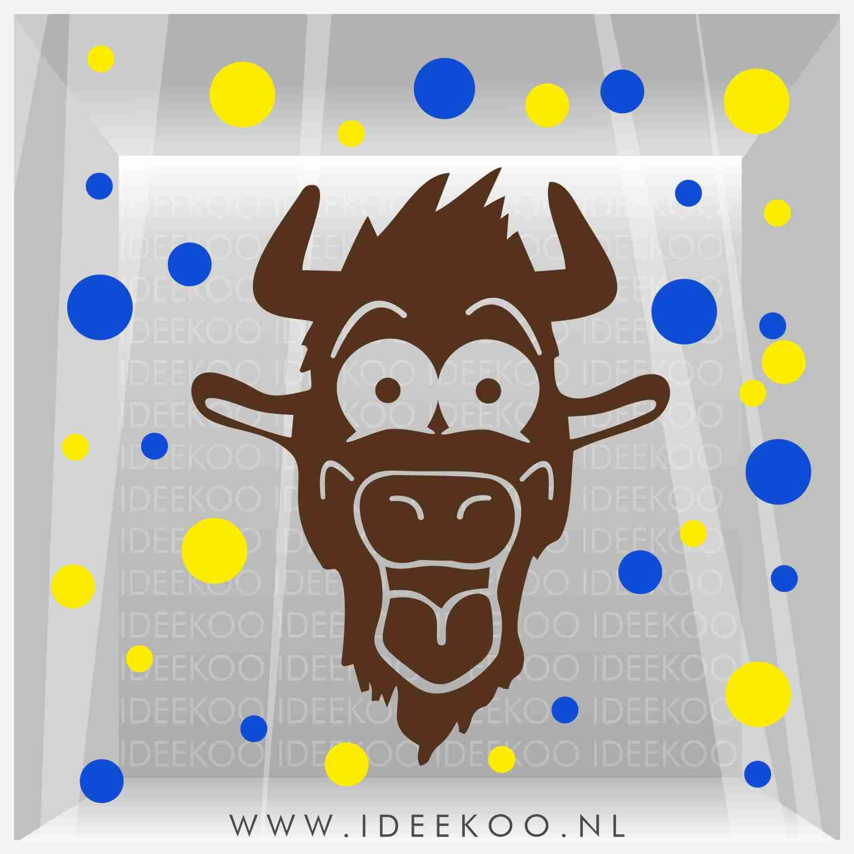 Ossekoppenrijk Os met confetti