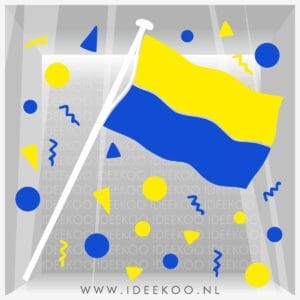 Raamsticker vlag Ballefruttersgat blauw geel
