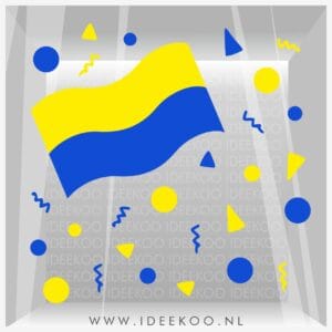 Vlag met confetti Dwergonie